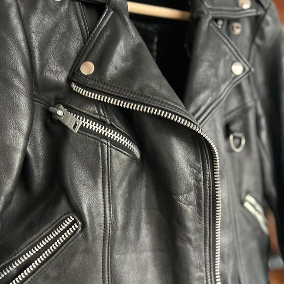 Vintage Genuine Leather Moto Jacket - Picture 3 of 7